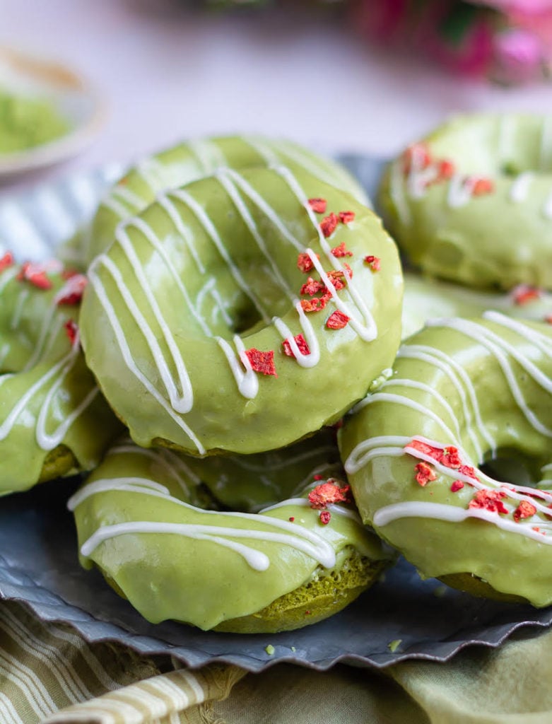 The Best Matcha Donuts | Baked Matcha Donuts