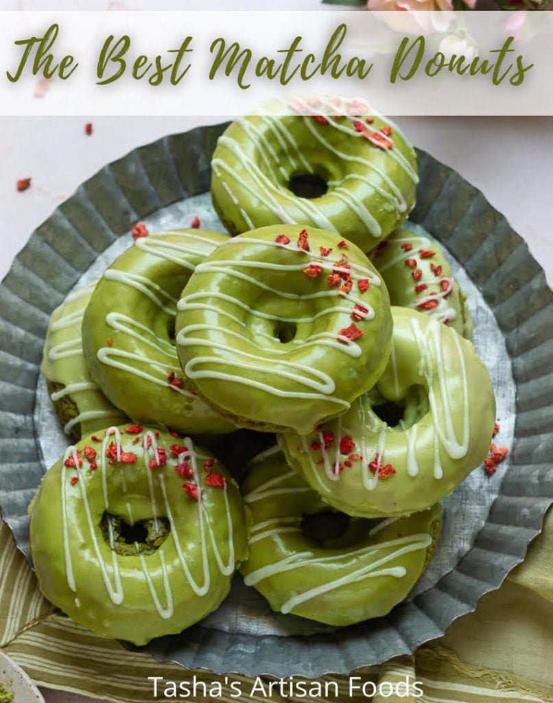 The Best Matcha Donuts | Baked Matcha Donuts PIN
