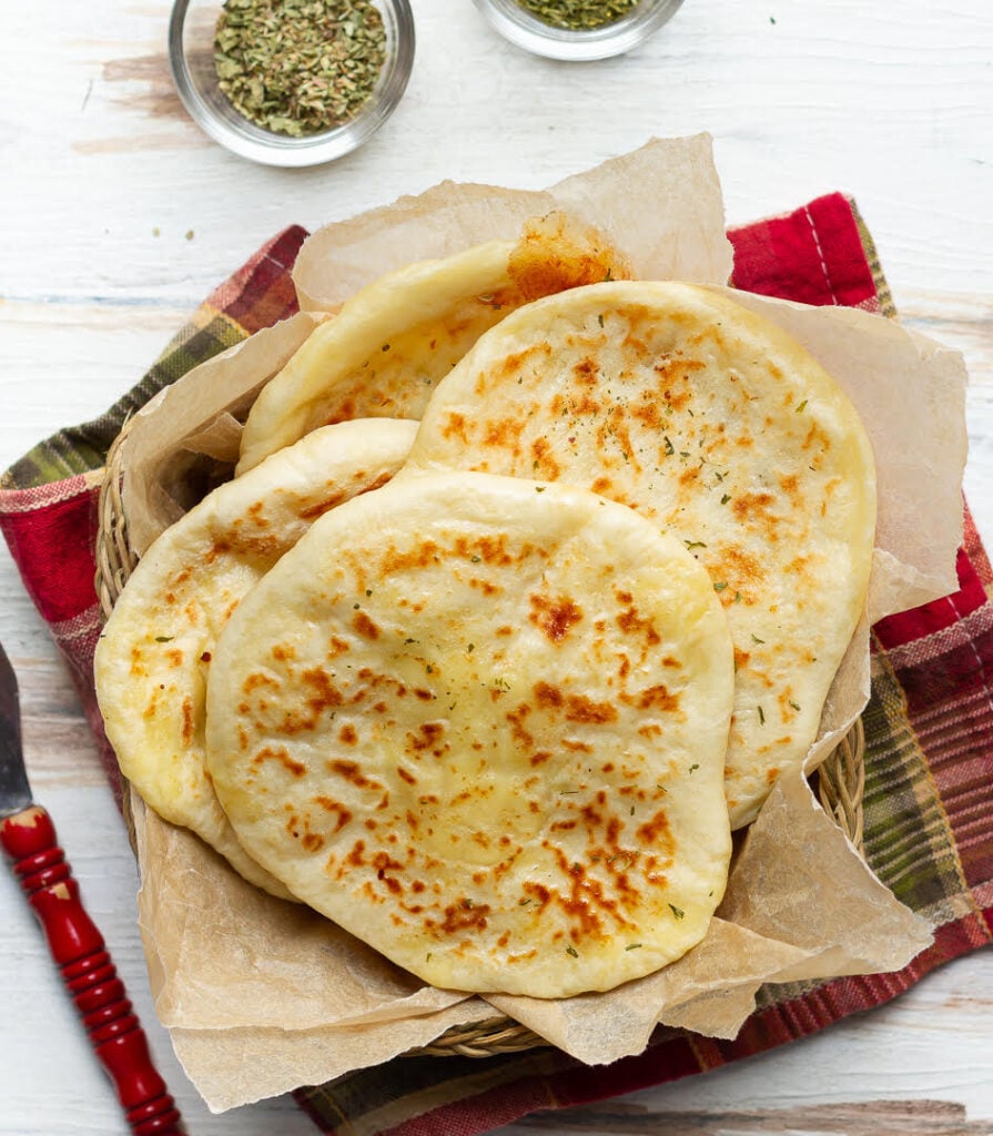 Cheese Stuffed Flatbread | Cheese Stuffed Pita