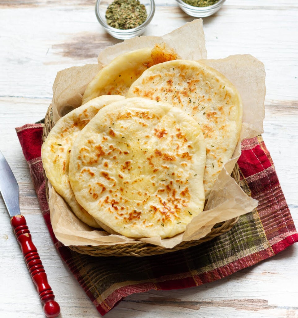 Cheese Stuffed Flatbread | Cheese Stuffed Pita