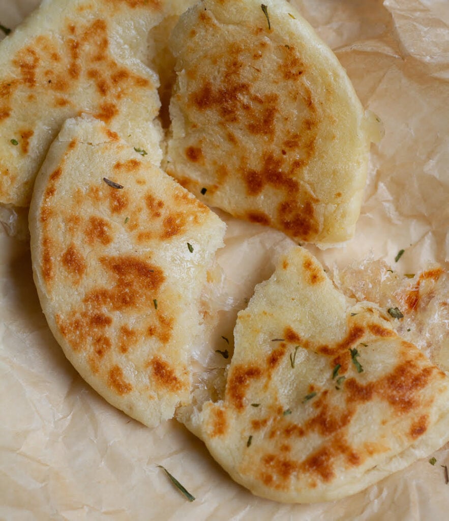 Cheese Stuffed Flatbread | Cheese Stuffed Pita