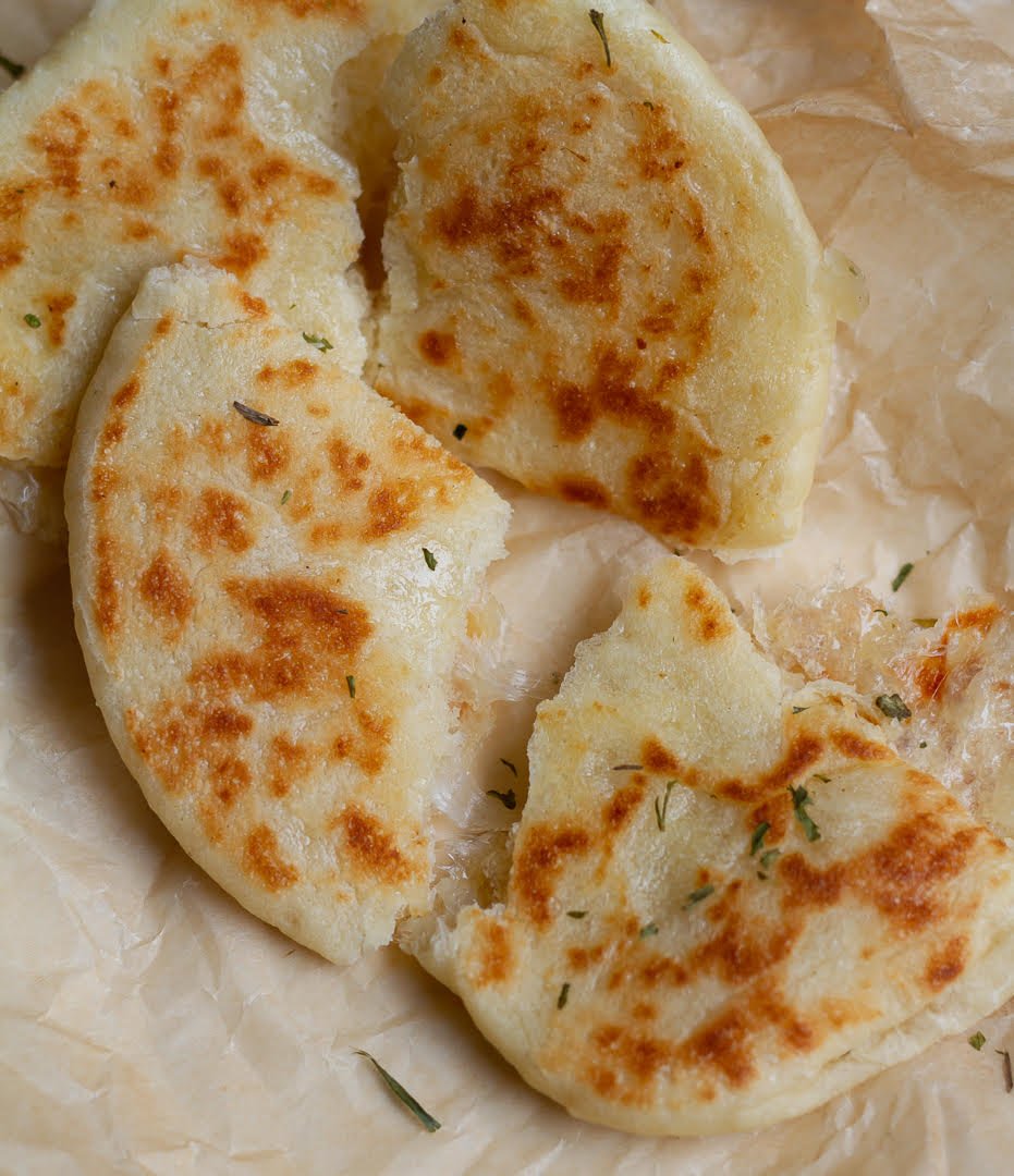 Cheese Stuffed Flatbread Cheese Stuffed Pita Recipe