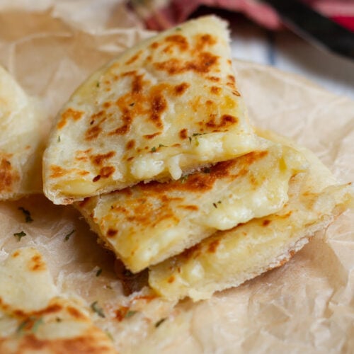 Cheese Stuffed Flatbread | Cheese Stuffed Pita