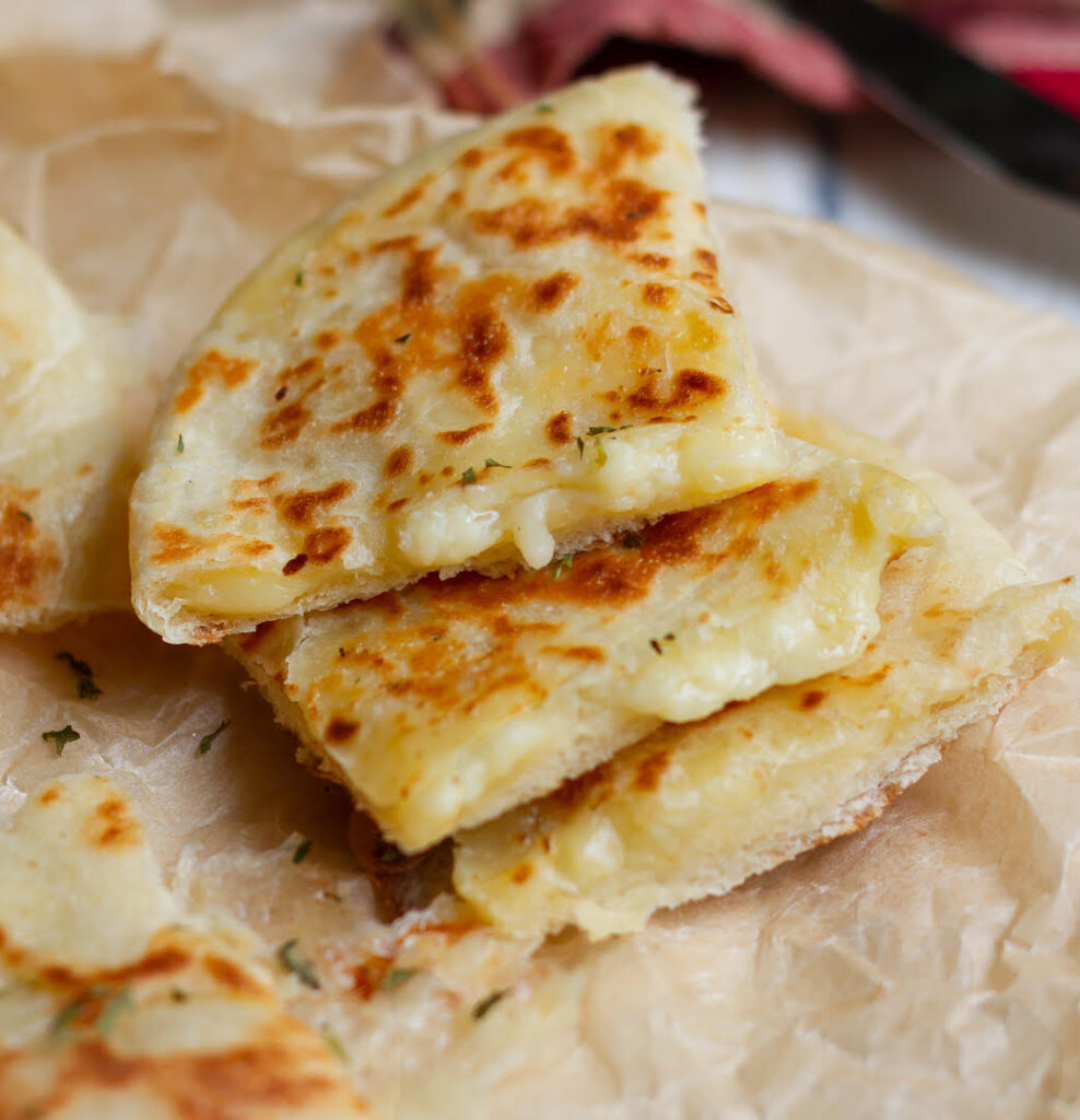Cheese Stuffed Flatbread | Cheese Stuffed Pita