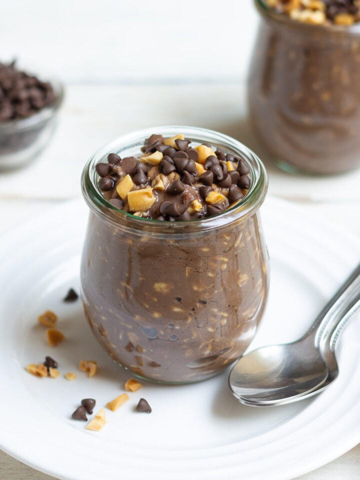 Snickers Overnight Oats | Healthy Overnight Oats Recipe