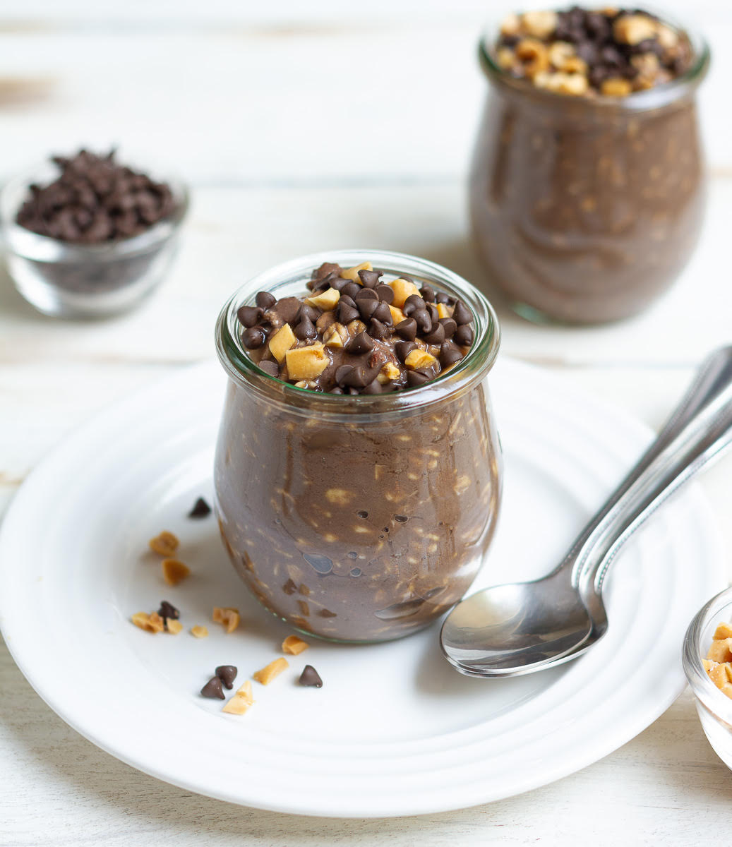 Snickers Overnight Oats | Healthy Overnight Oats Recipe