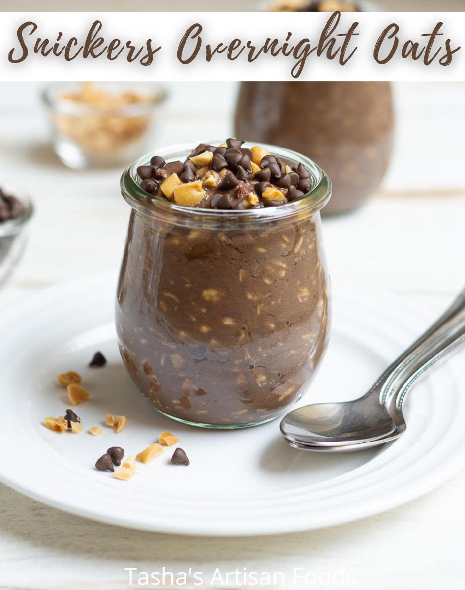 Snickers Overnight Oats | Healthy Overnight Oats Recipe