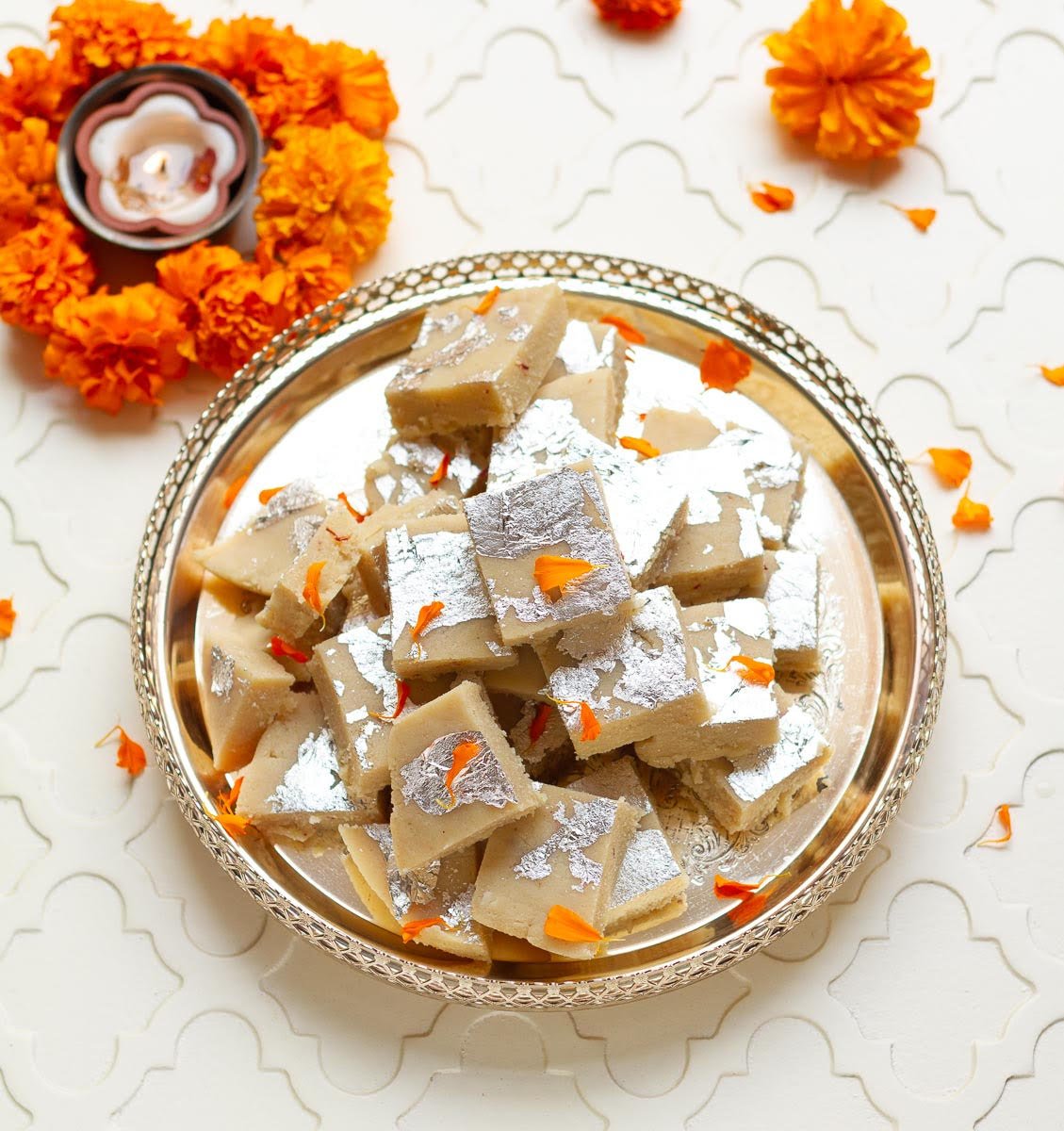 Easiest Almond Burfi - Badam Burfi Recipe