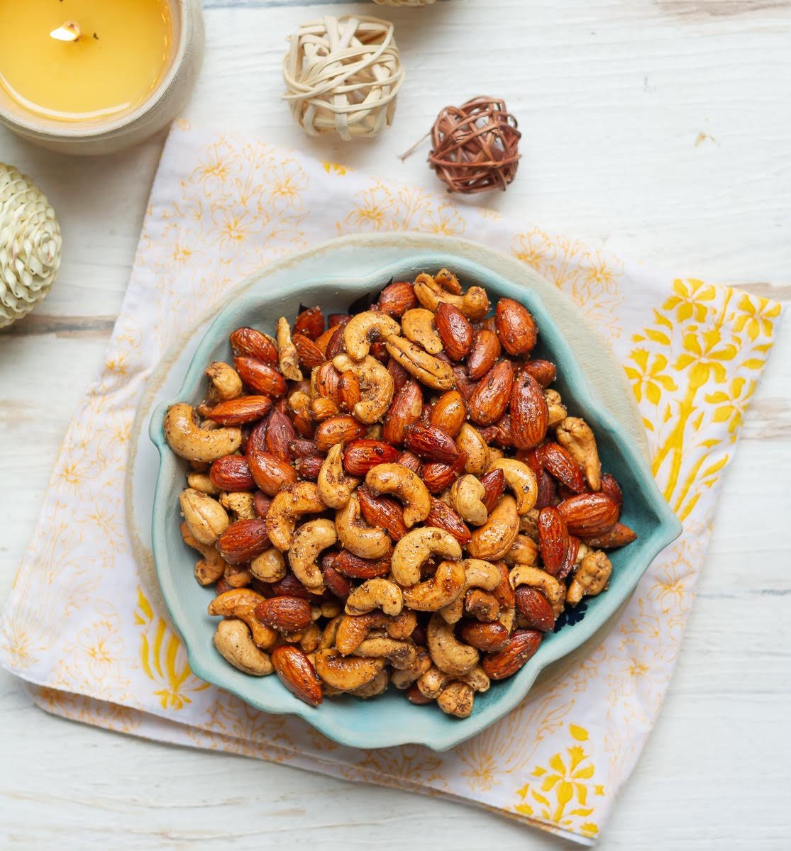 Masala Roasted Nuts Recipe | Garam Masala Roasted Nuts 