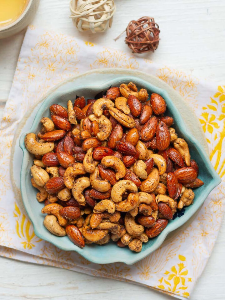 Masala Roasted Nuts Recipe | Garam Masala Roasted Nuts