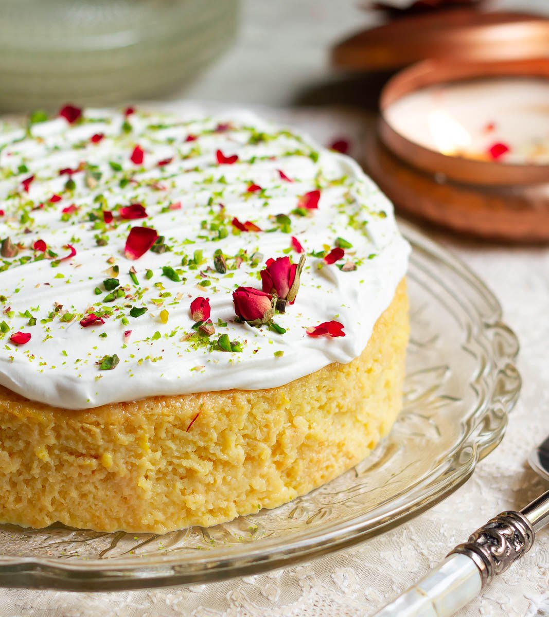 Saffron Tres Leches Cake | Saffron Milk Cake