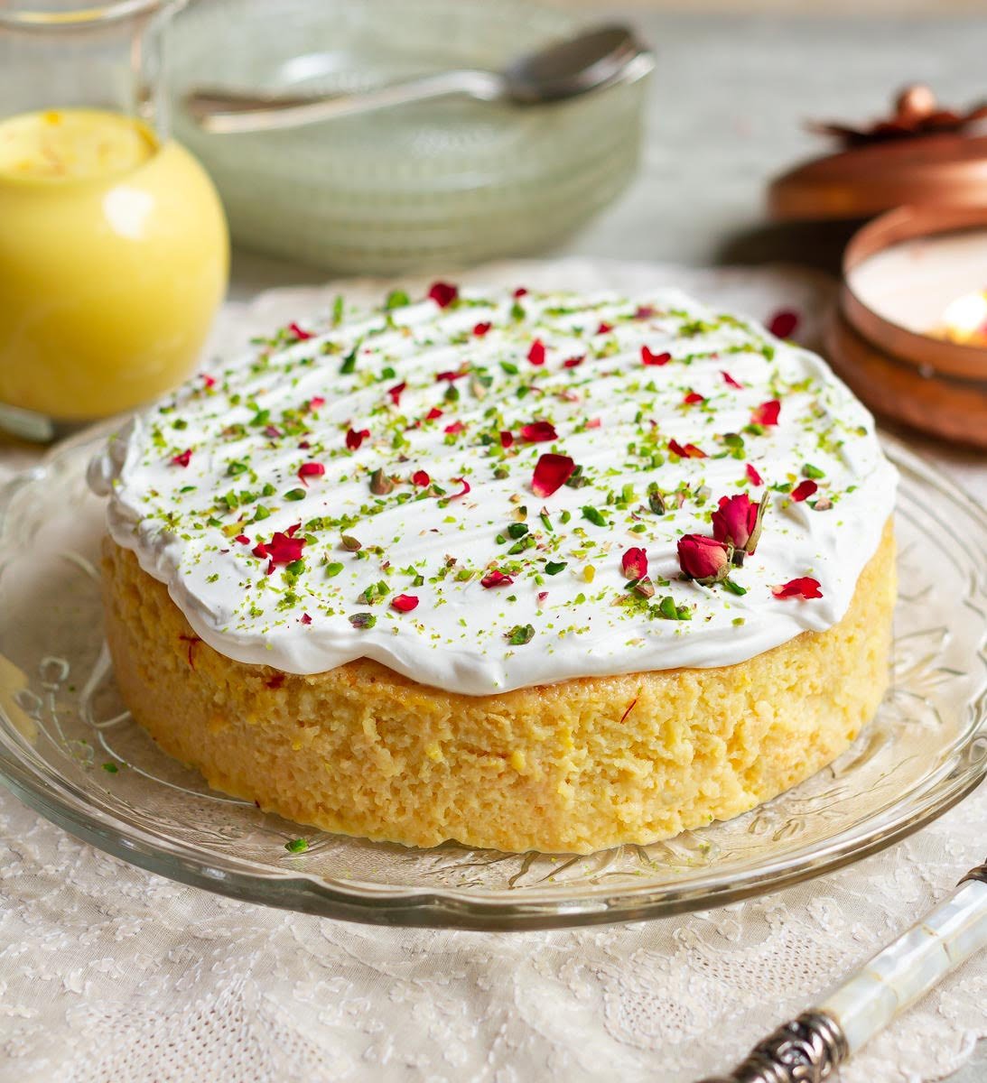 Saffron Tres Leches Cake | Saffron Milk Cake