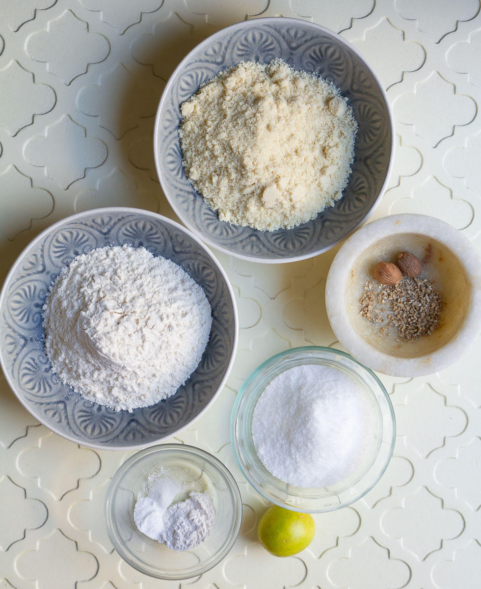 Dry ingredients for Easy Persian Love Cake