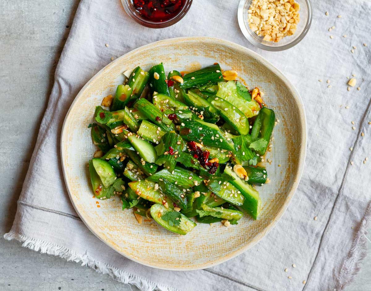 Smashed Asian Cucumber Salad 