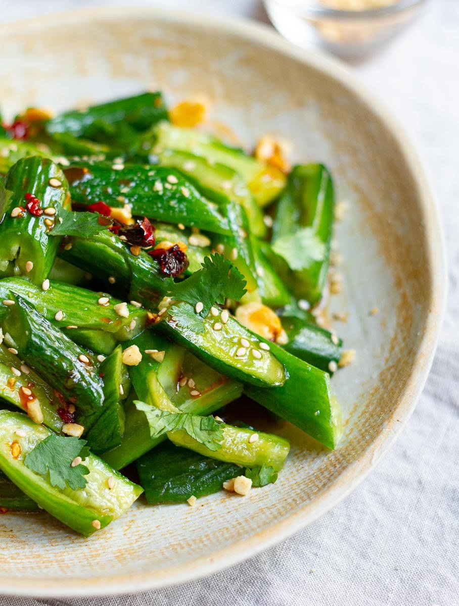 Smashed Asian Cucumber Salad 