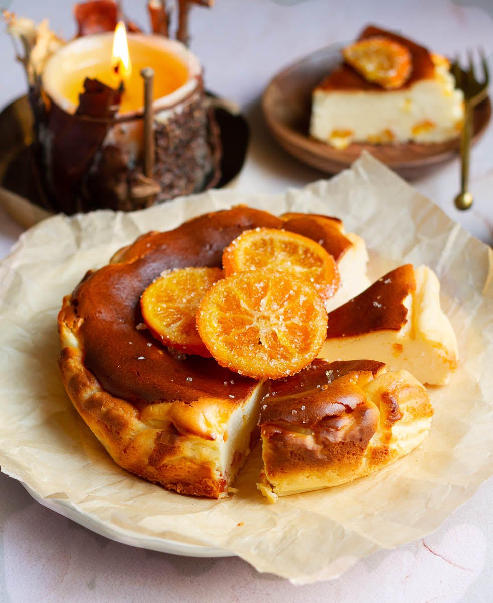 Orange Basque Cheesecake