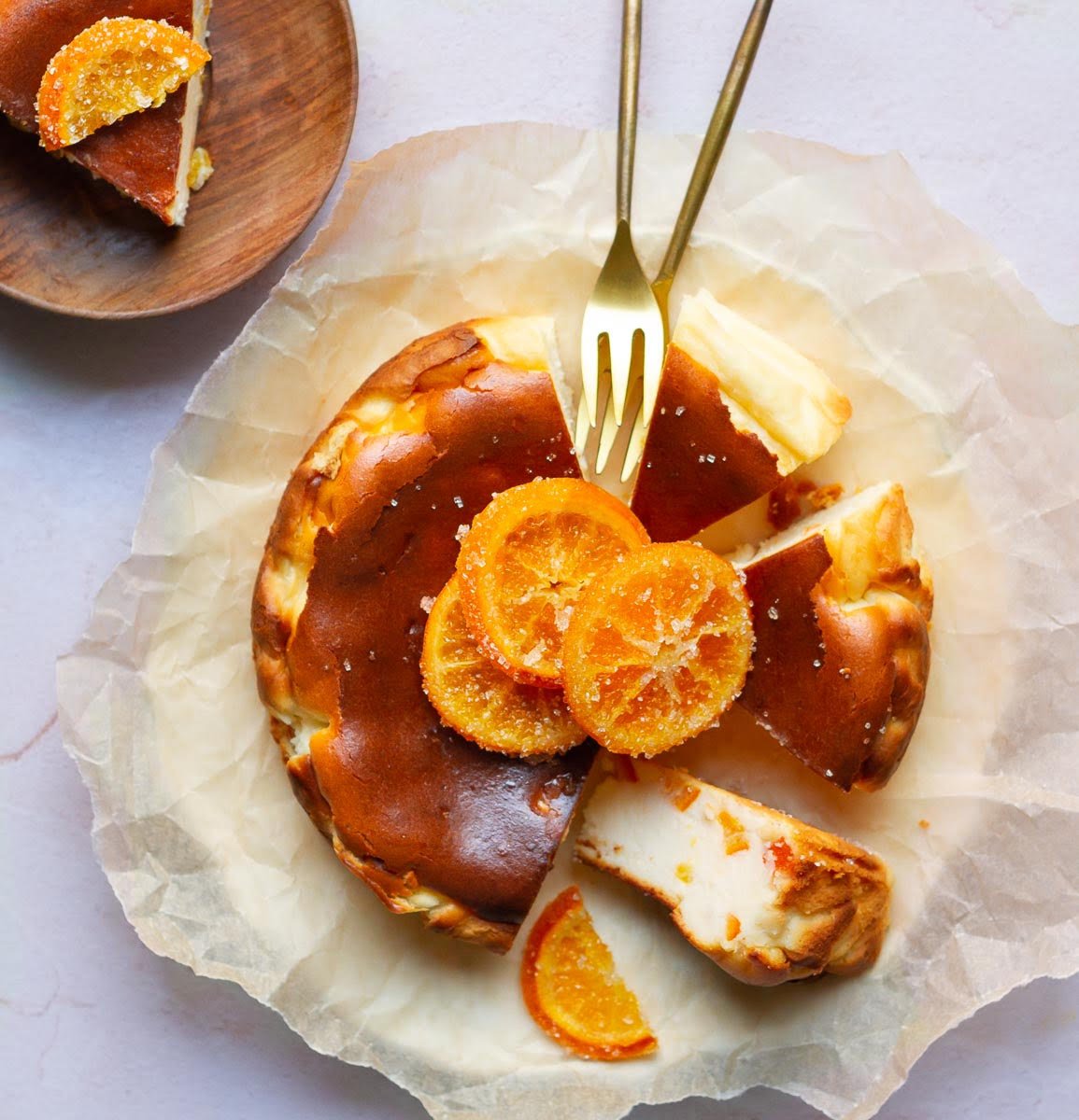 Orange Basque Cheesecake