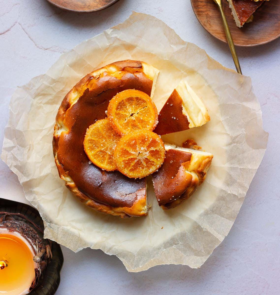 Orange Basque Cheesecake