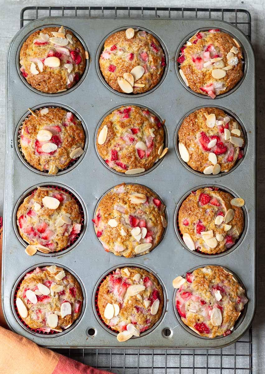 Baked Strawberry Banana Muffins