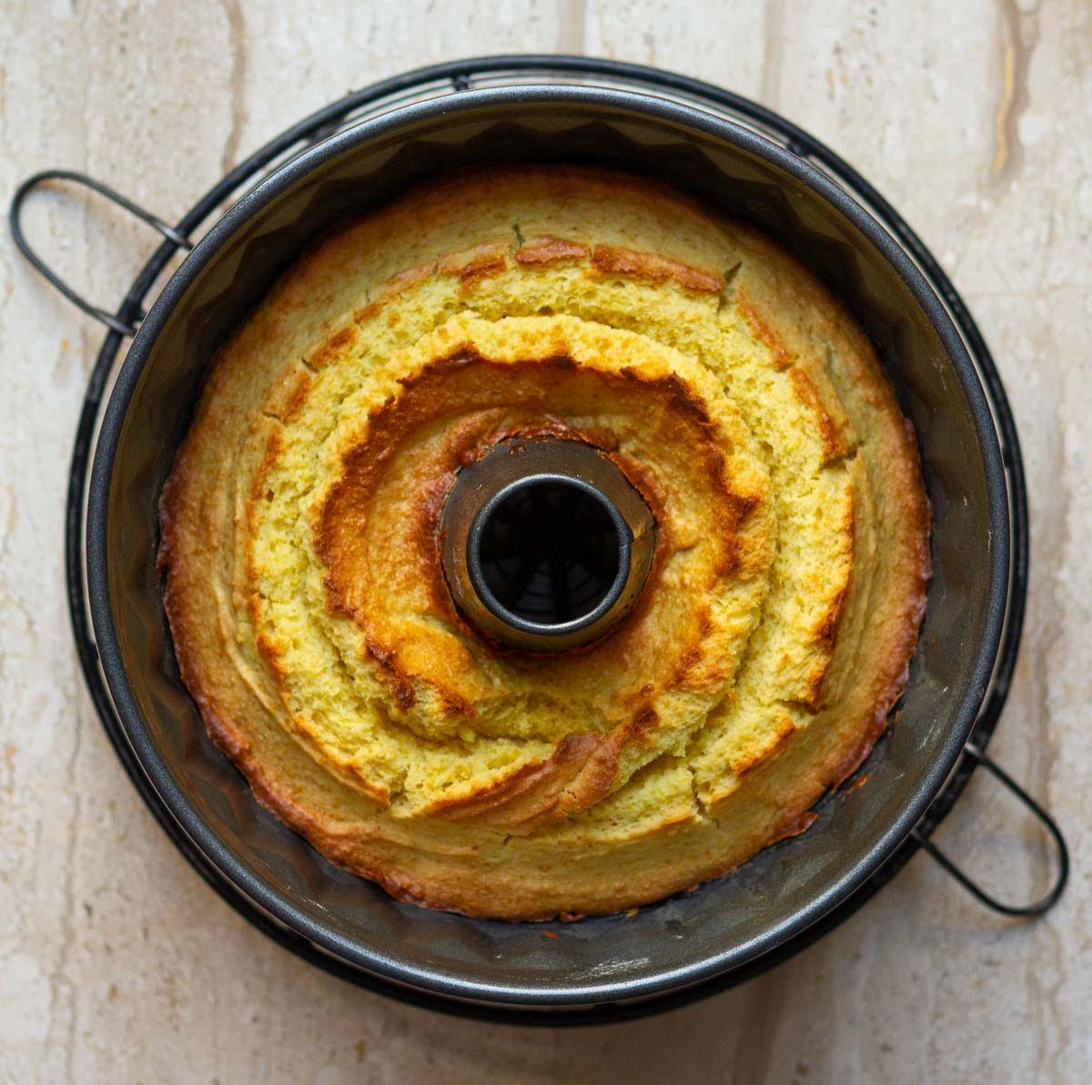 Baked whole orange cake