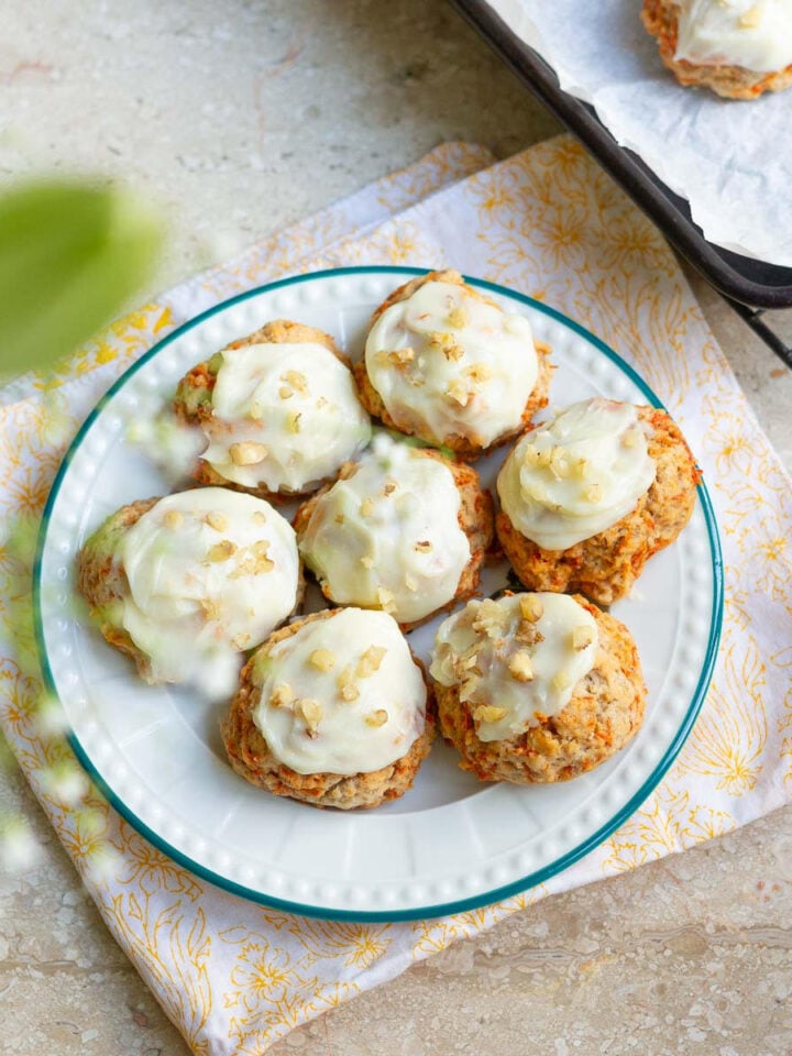 Carrot Cake Cookies with Cream Cheese Frosting