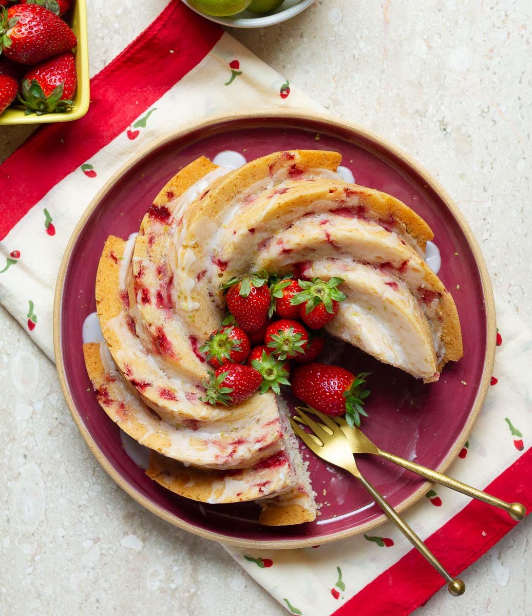 Strawberry Lemon Bundt Cake