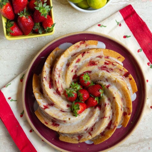 Strawberry Lemon Bundt Cake