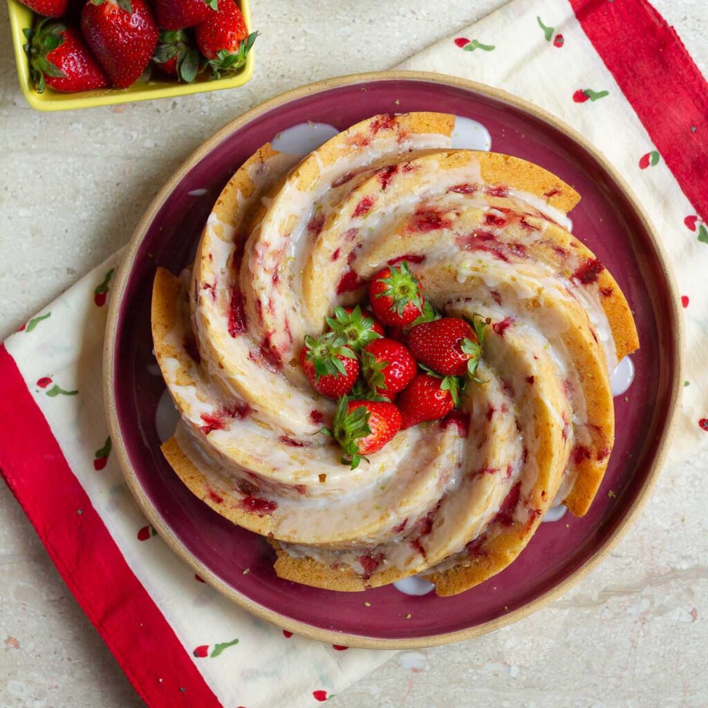 Strawberry Lemon Bundt Cake