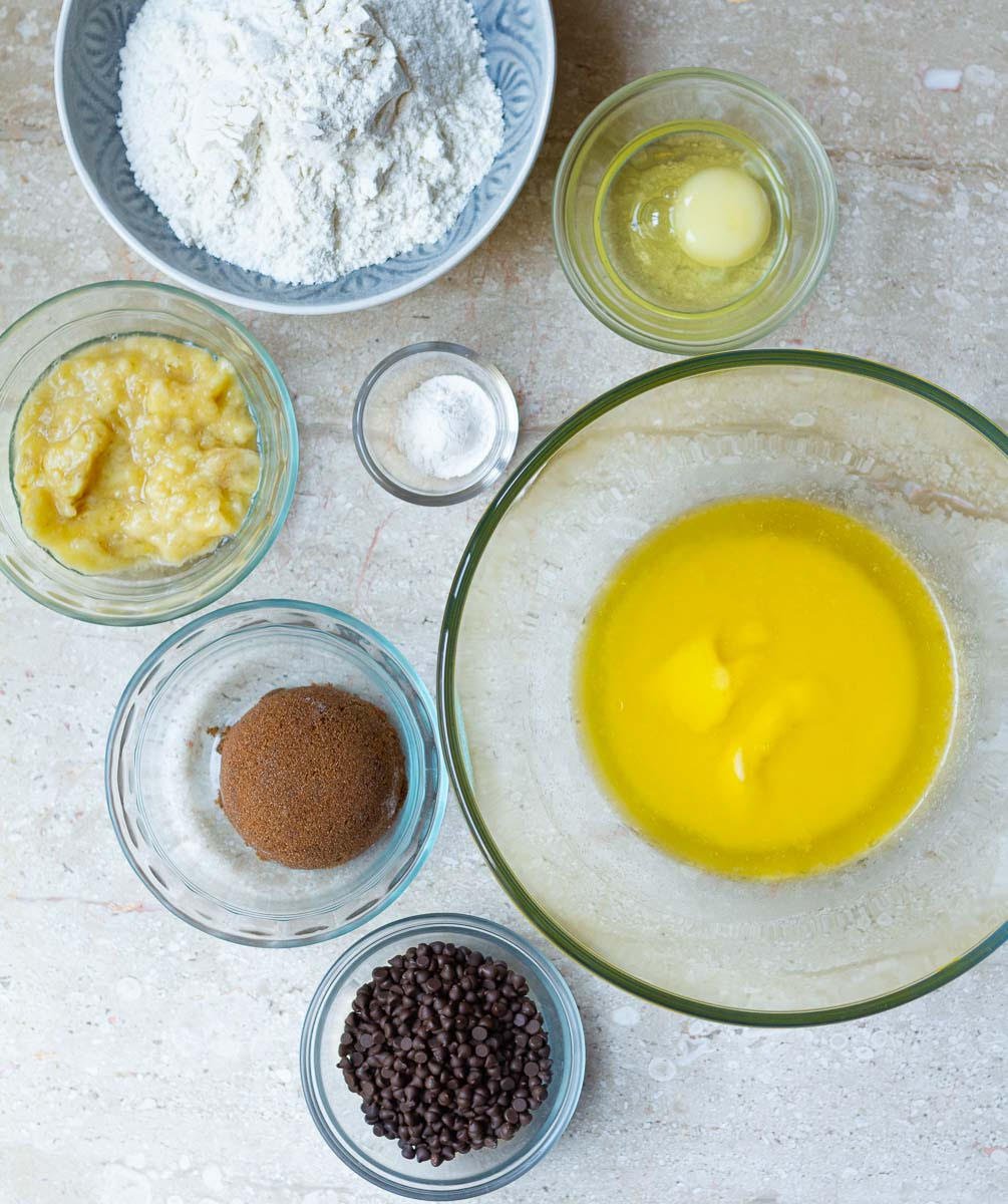 Ingredients for making Banana Blondies