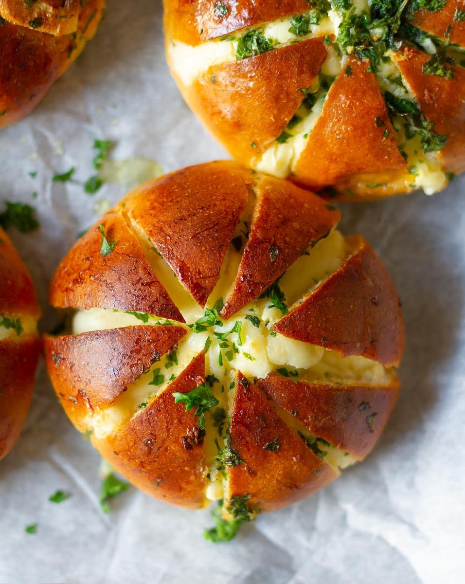 Korean Cream Cheese Garlic Bread