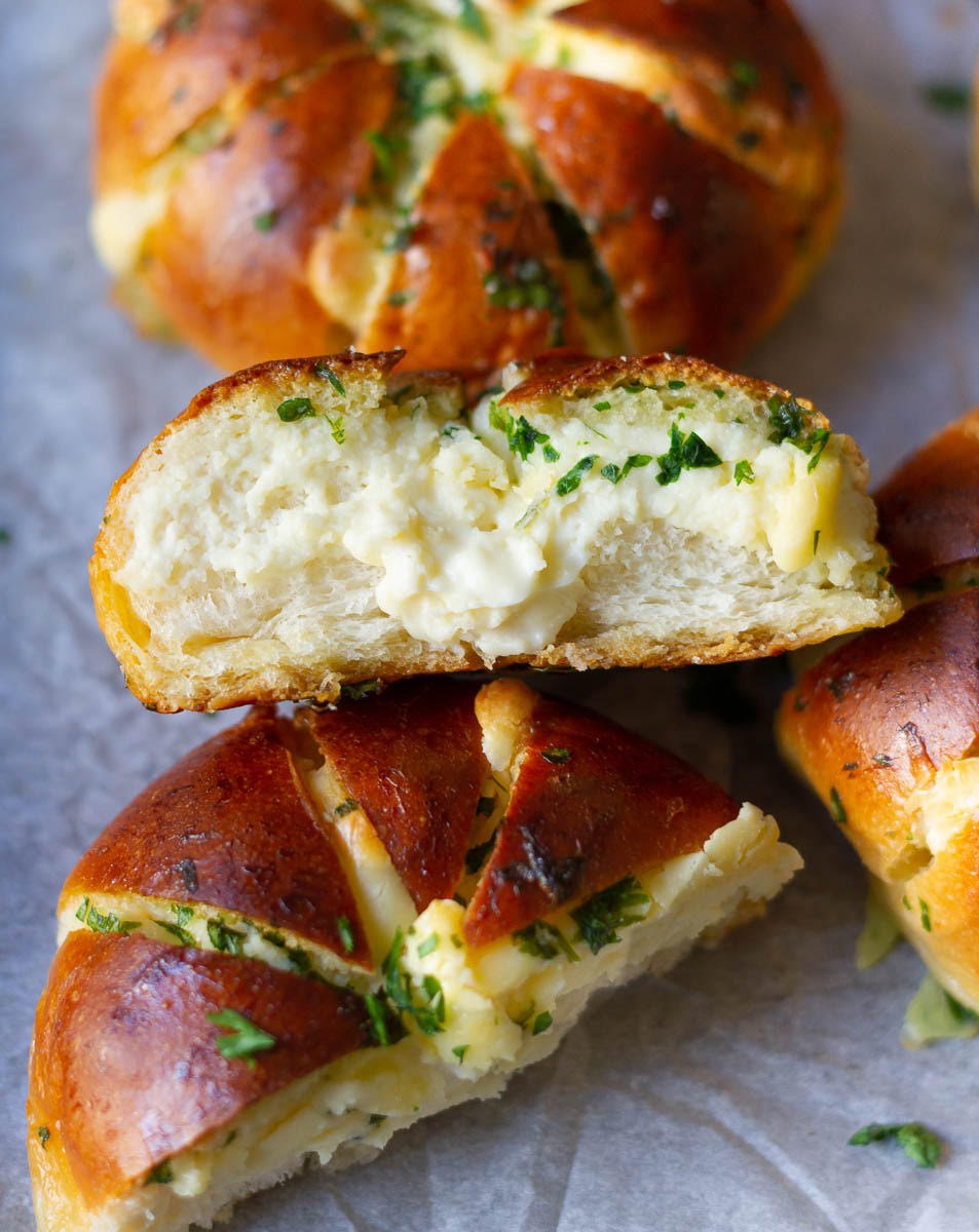 Korean Cream Cheese Garlic Bread