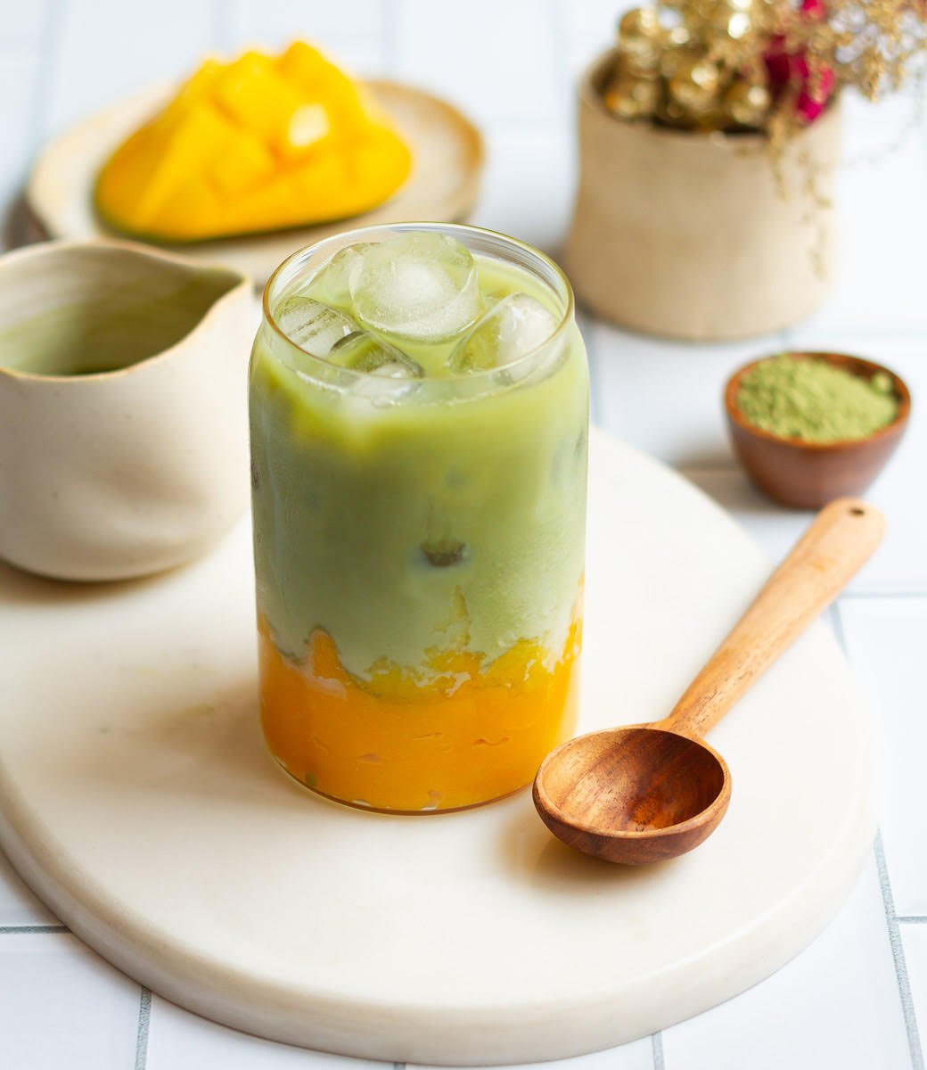 The Perfect Mango Matcha Latte