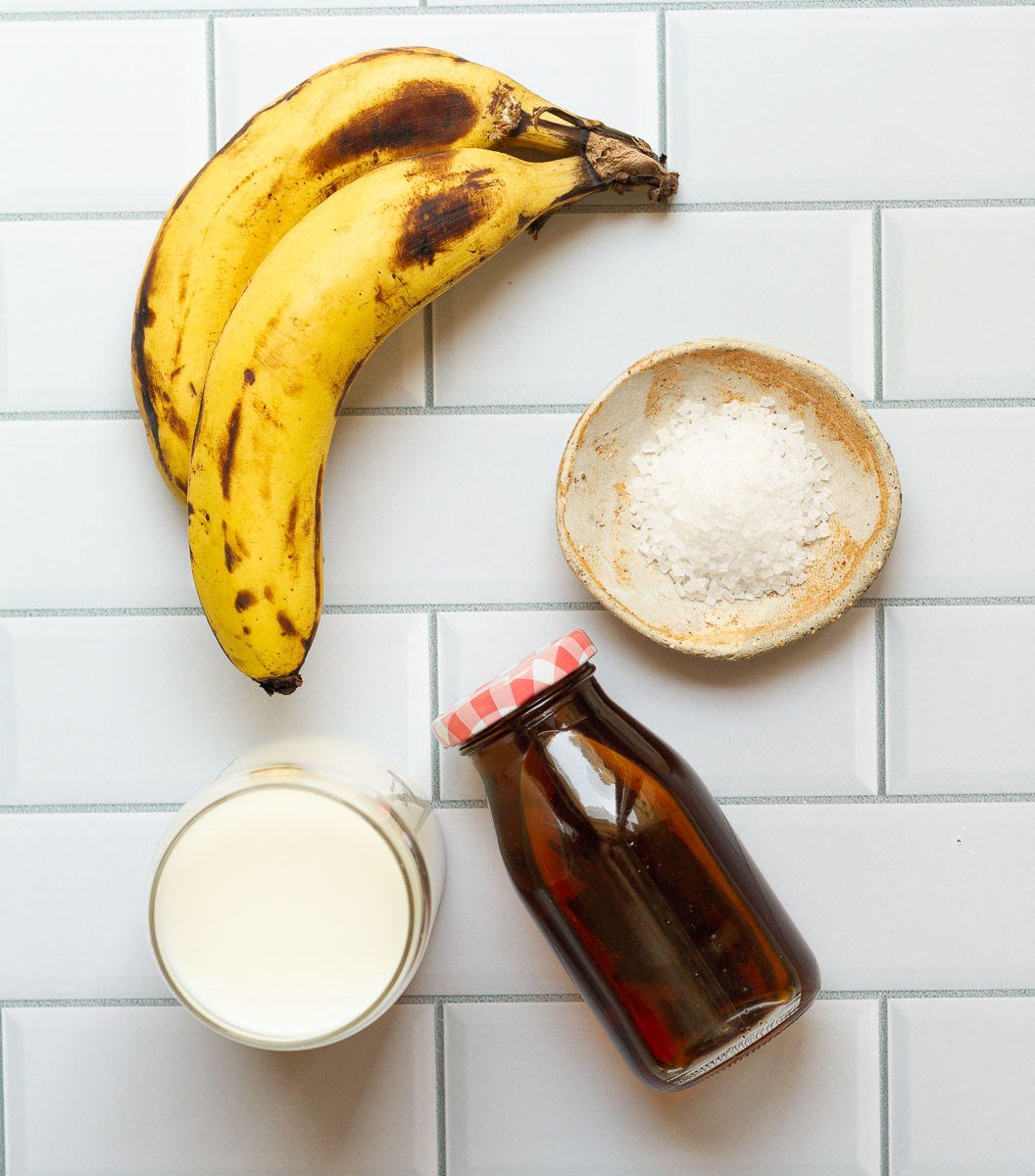 Ingredients for making Korean Banana Milk