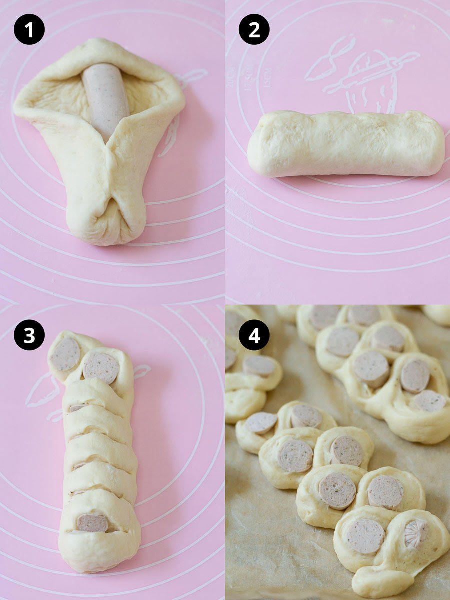 Steps for making Korean Sausage Bread 