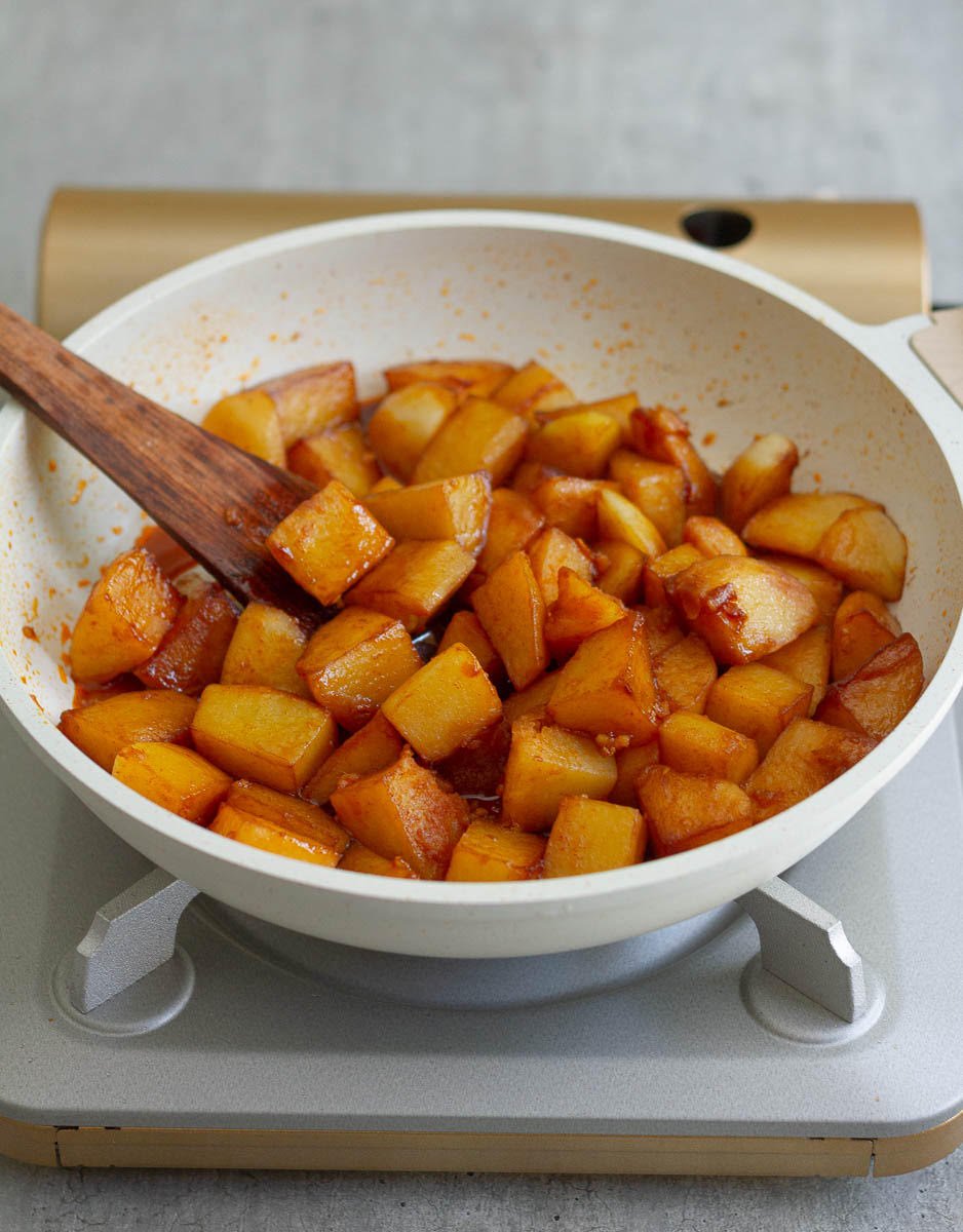 Cooked Korean Braised Potatoes 