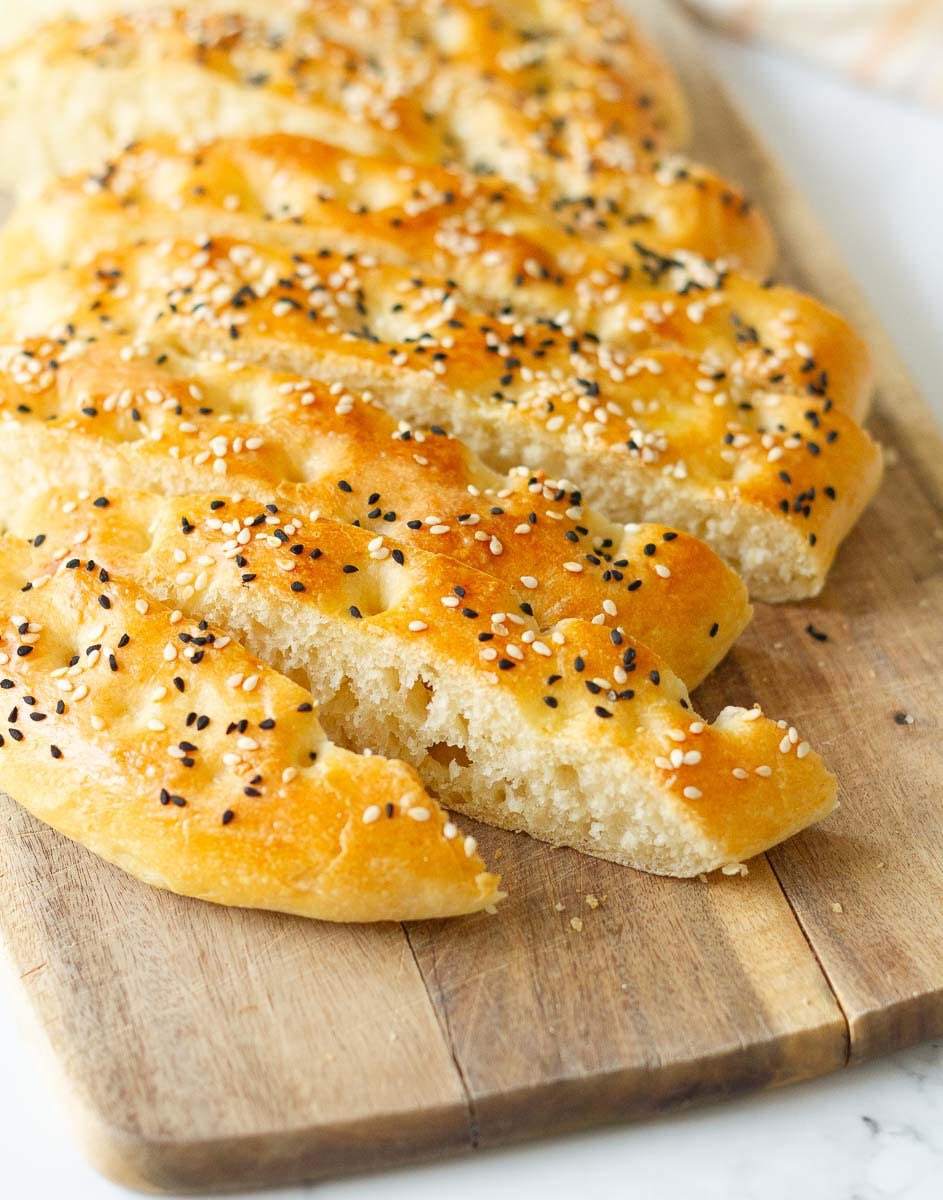 sliced Turkish pide