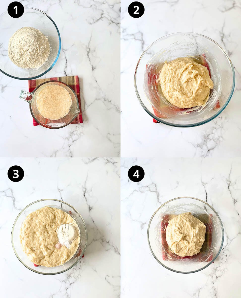 Steps for making dough for Cinnamon Rolls