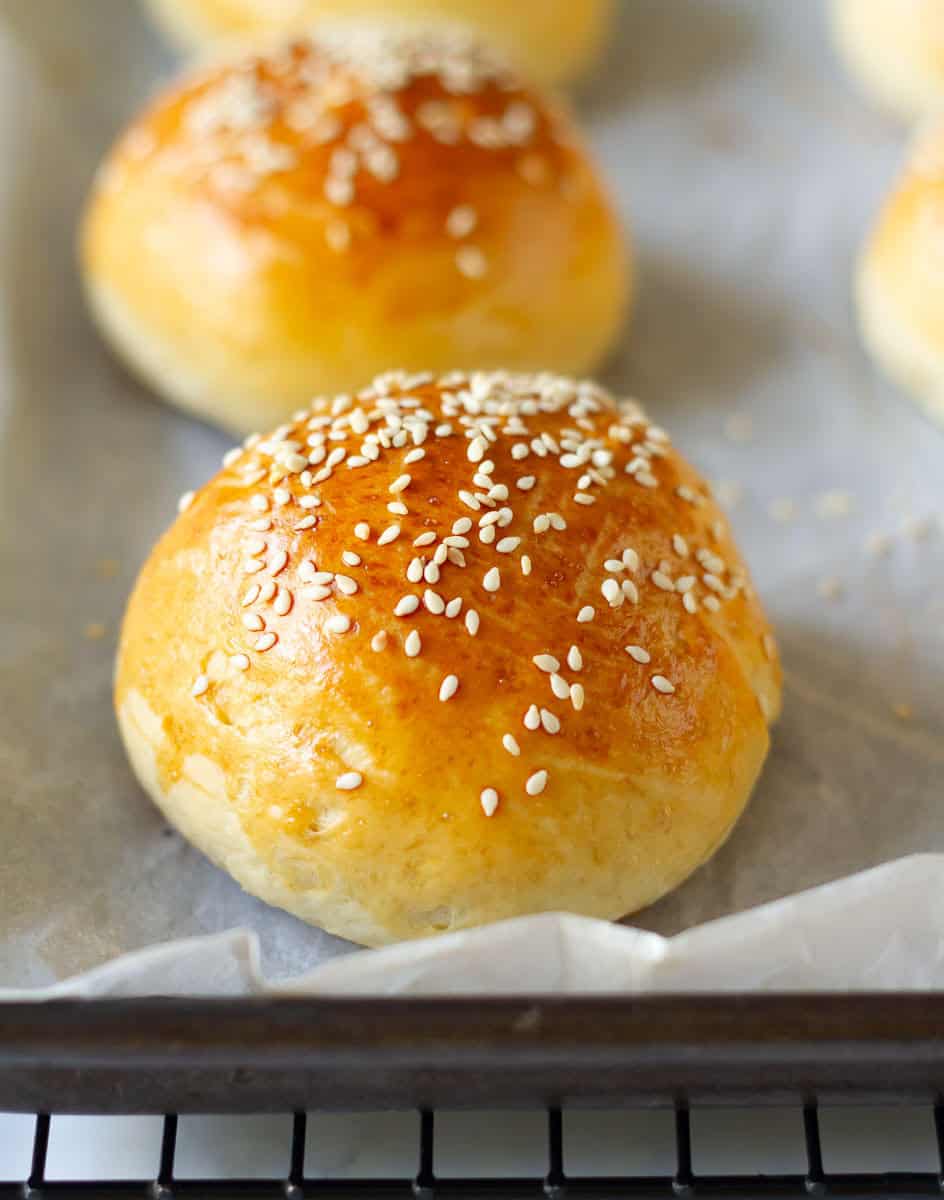 Homemade Brioche Burger Buns