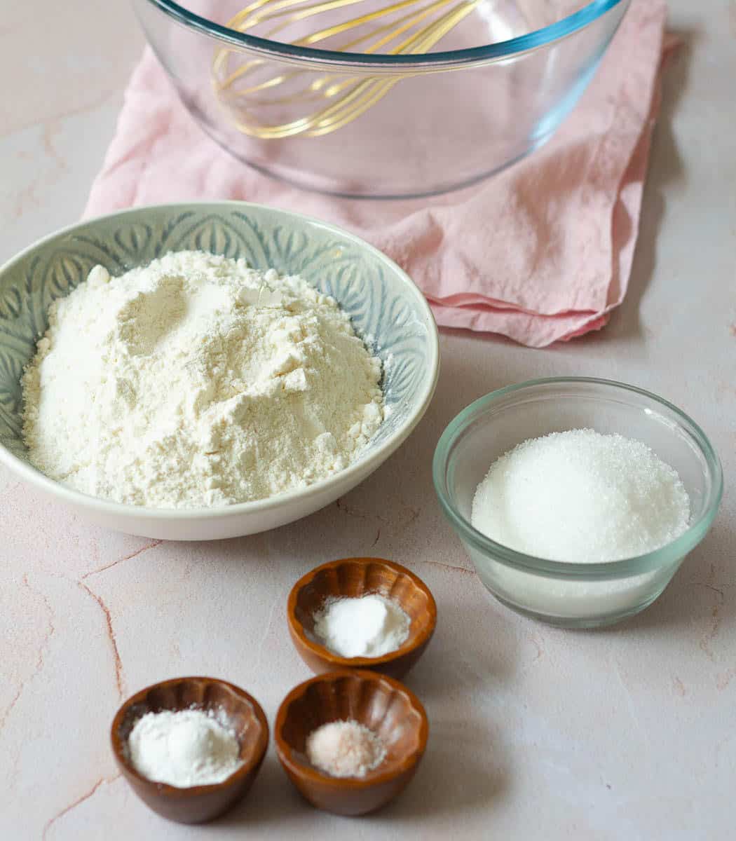 Dry ingredients for rose tres leches