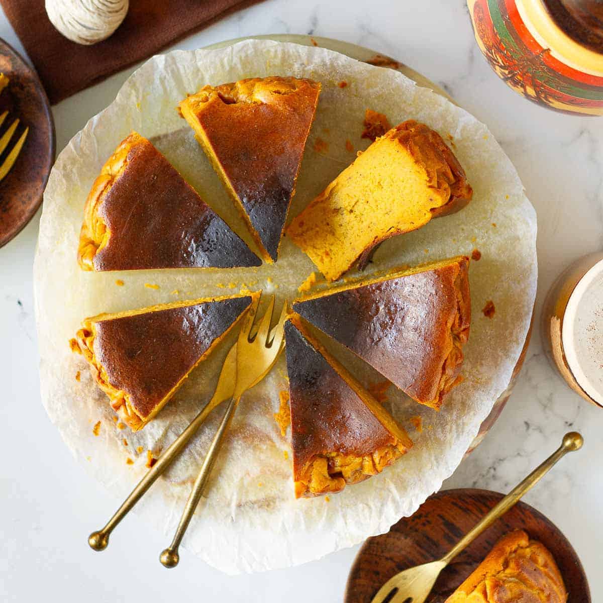 Easiest Pumpkin Burnt Basque Cheesecake