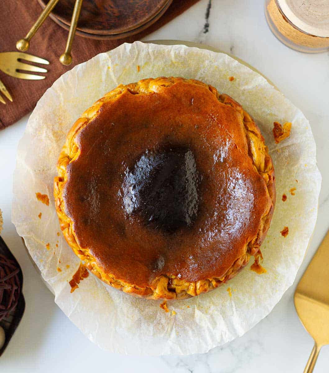Easiest Pumpkin Burnt Basque Cheesecake
