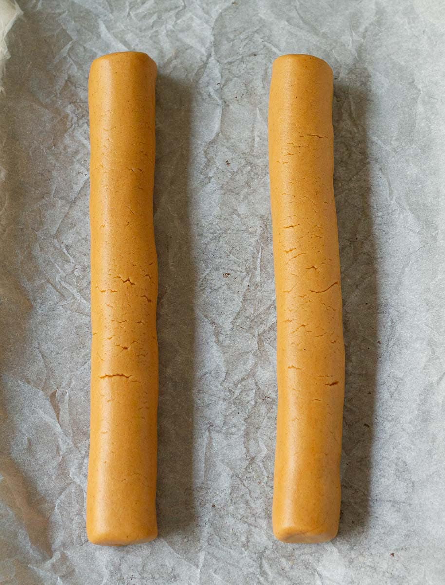 shape the dough into logs