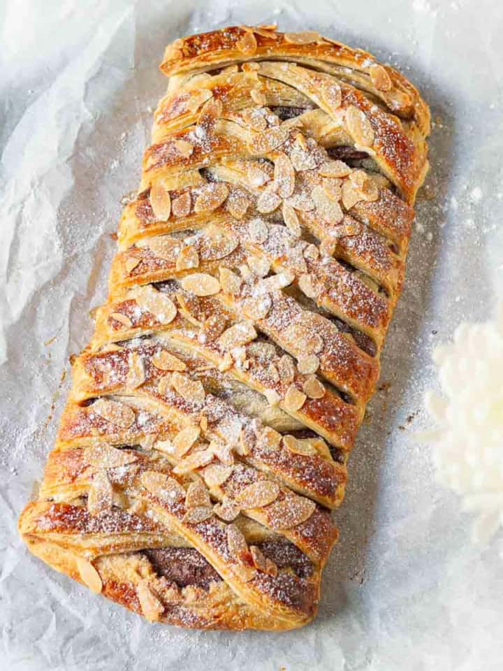 Easy Chocolate Puff Pastry Braid