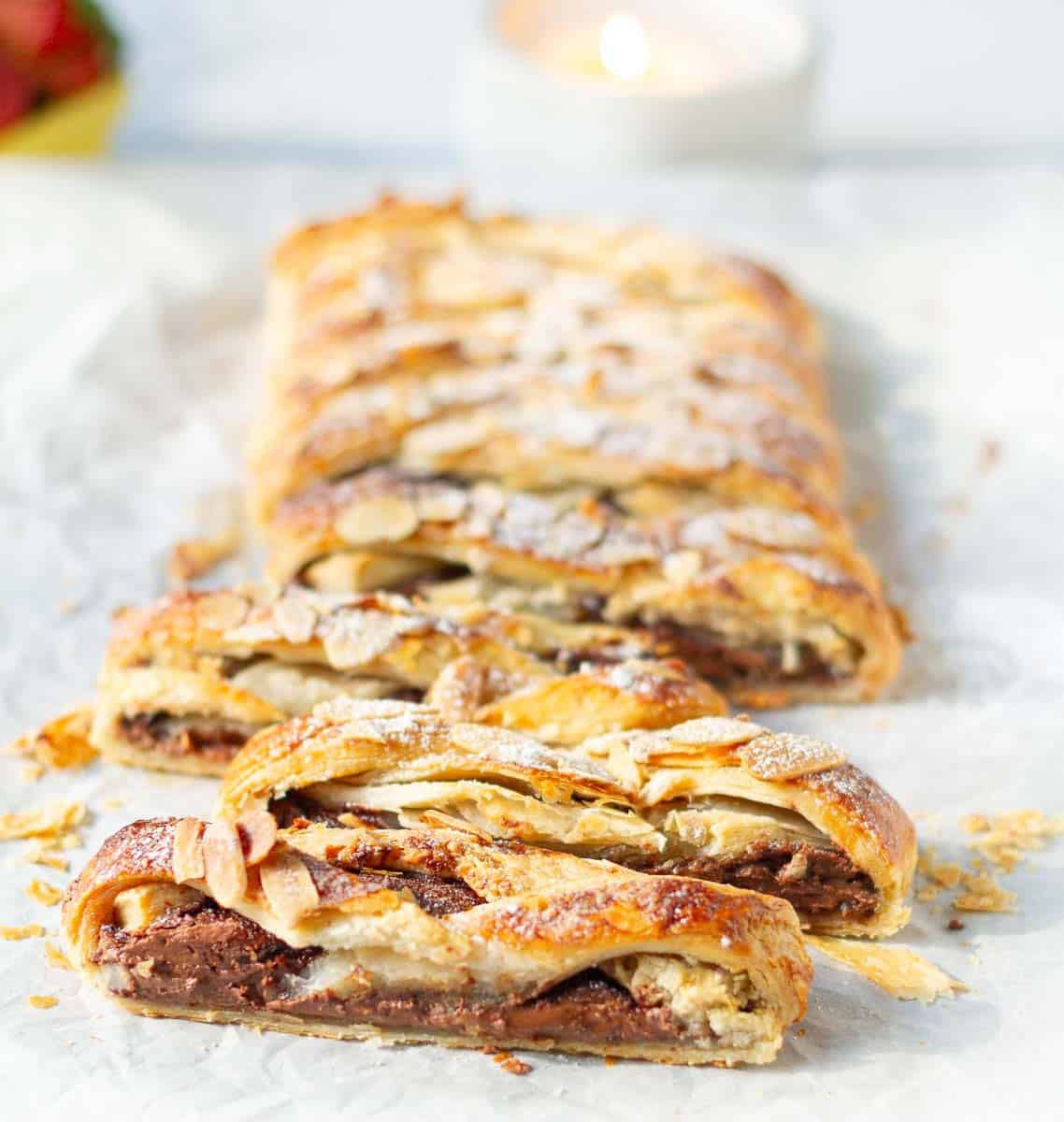 Easy Chocolate Puff Pastry Braid 