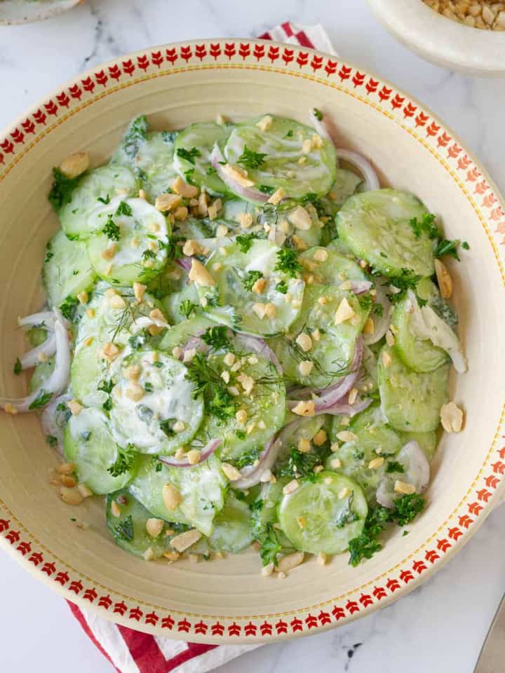 Creamy Cucumber Salad with Greek Yogurt