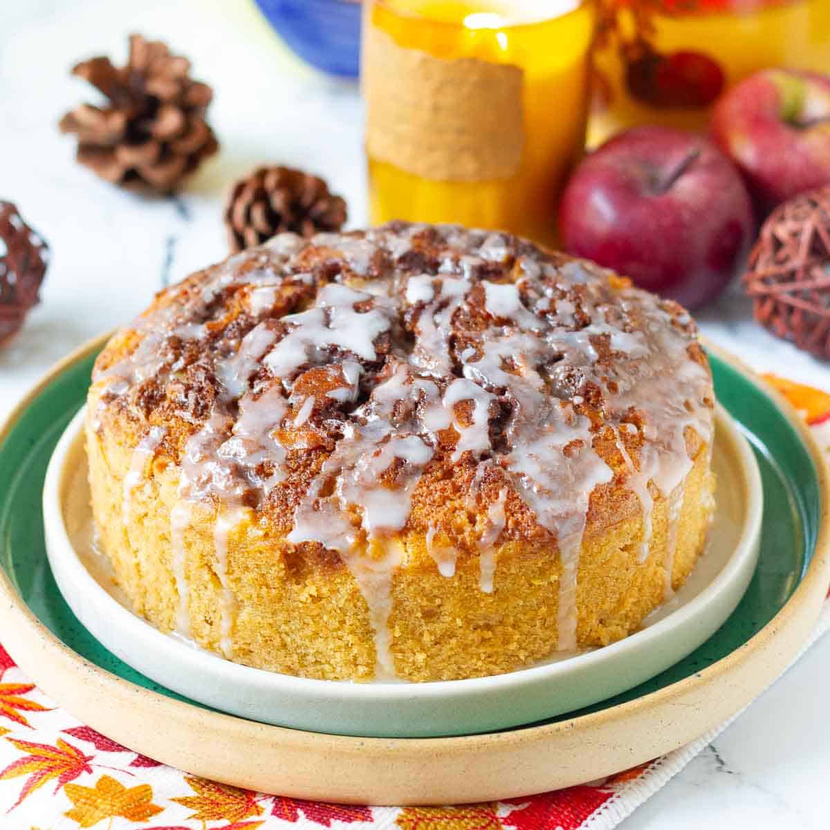 Cinnamon Swirl Apple Cake
