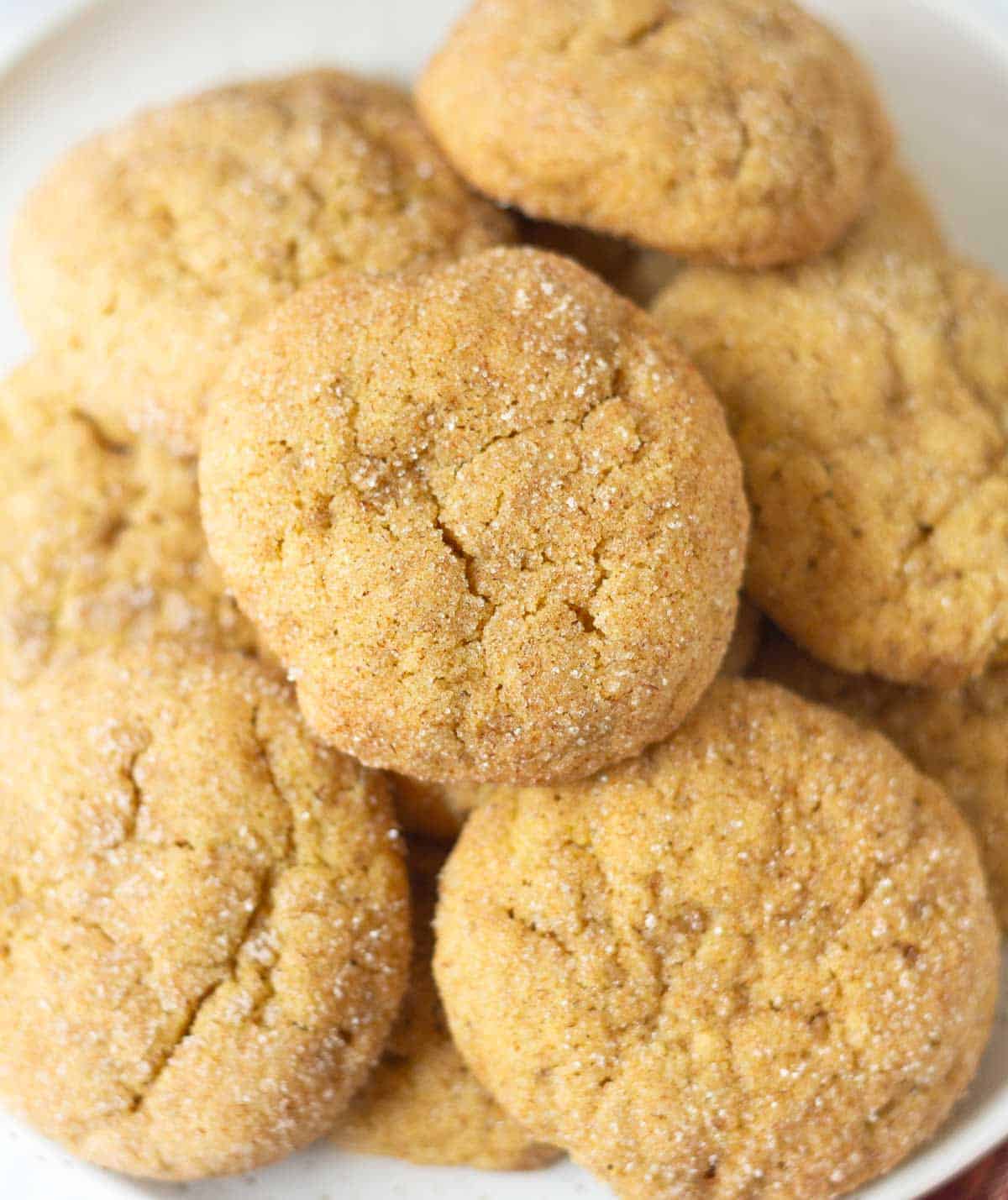 A pile of Pumpkin snickerdoodles. 