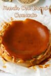 Chai masala Basque cheesecake on parchment paper.